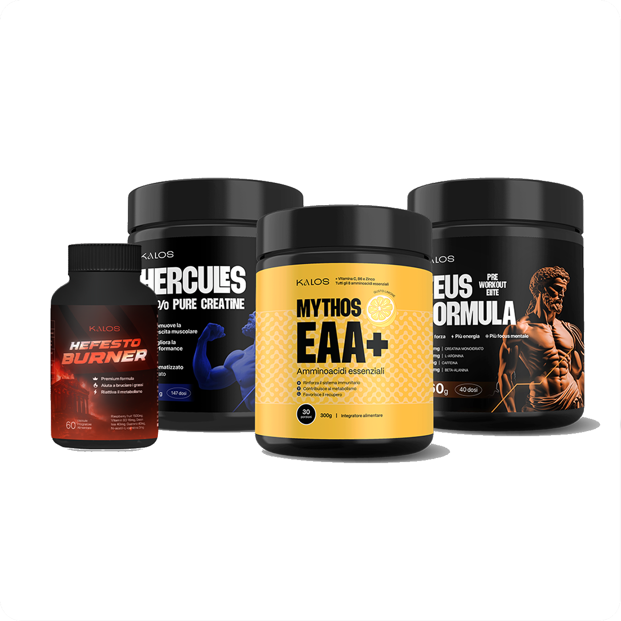 Performance 4: Creatina, EEAs, Pre-Workout, Brucia Grassi