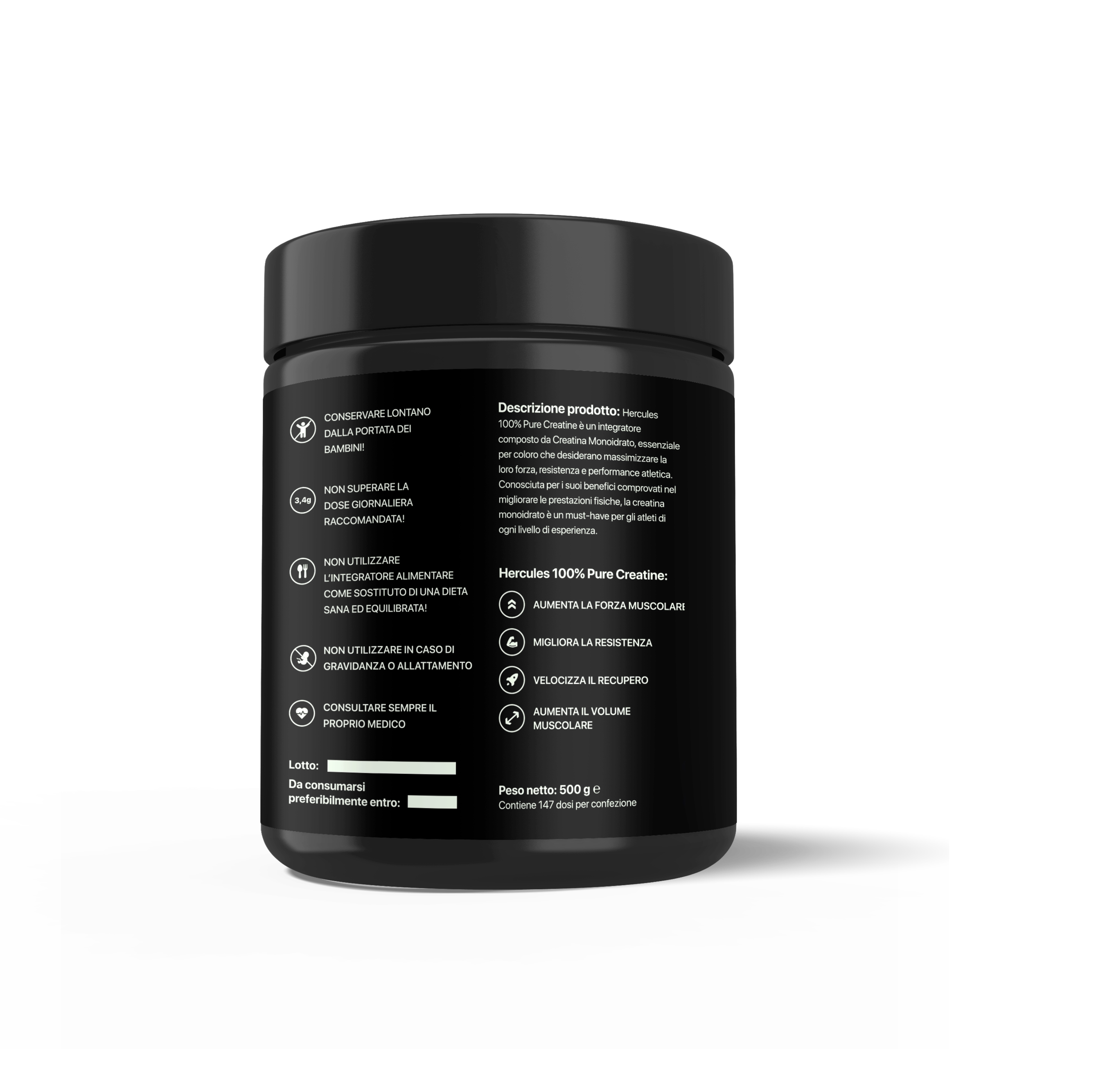 100% Pure Creatine: Hercules